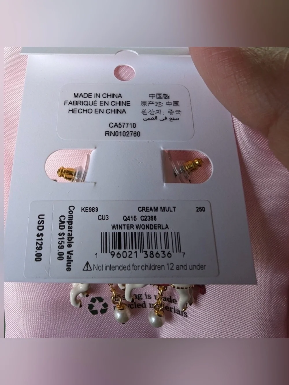 kate spade New York Carousel Horse Drop Earrings